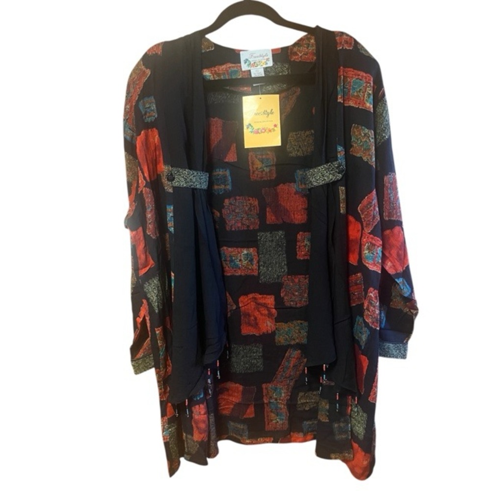 Freestyle Vintage‎ Patchwork Cardigan Sweater NWT